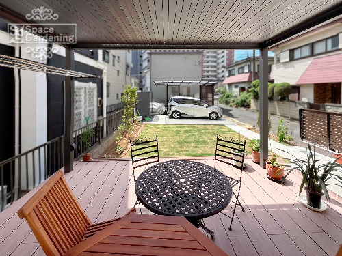 ウッドデッキ　パーゴラ　タカショー　パティオムーヴ　